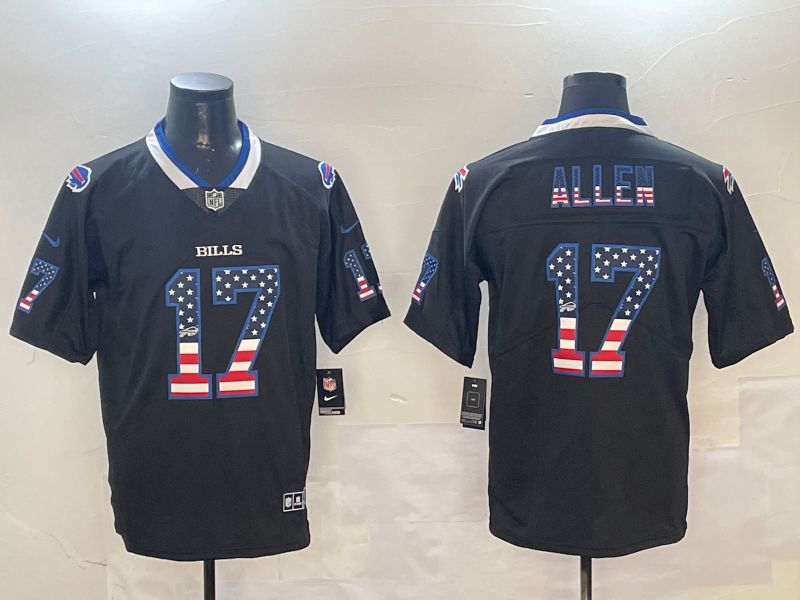 Men Buffalo Bills #17 Allen Black Flag Edition 2024 Nike Limited NFL Jersey style 1->buffalo bills->NFL Jersey